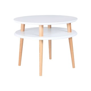 Biely konferenčný stolík Ragaba UFO, ⌀ 57 cm