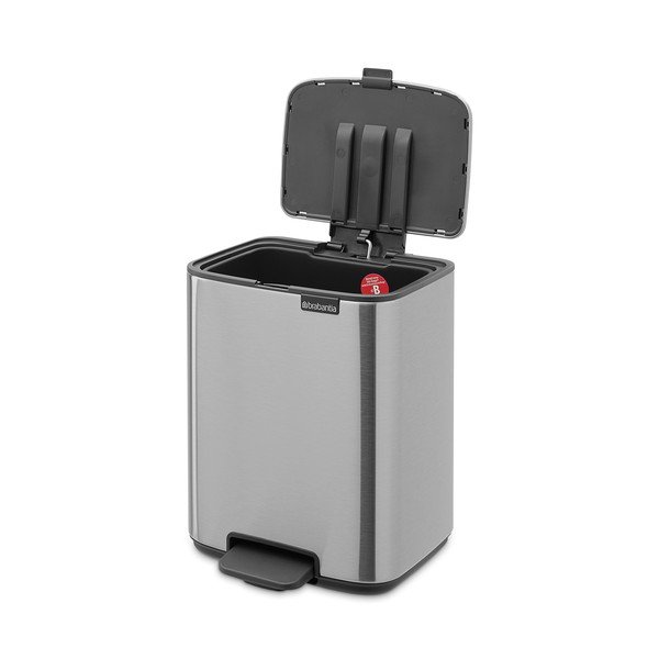 Pedálový oceľový odpadkový kôš v matne striebornej farbe 7 l Bo – Brabantia-image-2