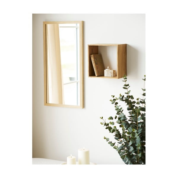 Poschodová polica z dubového dreva v prírodnej farbe 30 cm Lattoon – House Nordic-image-1