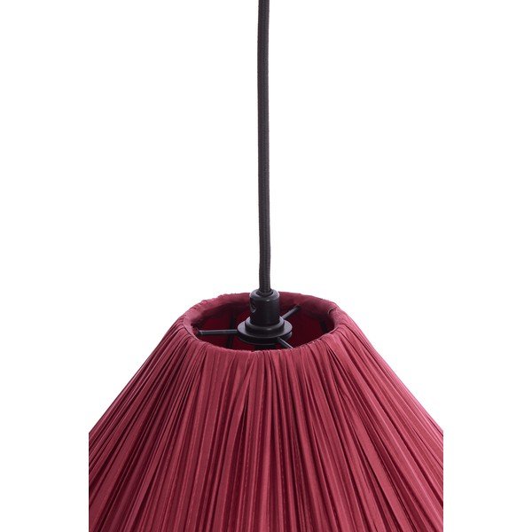 Vínovočervené závesné svietidlo s textilným tienidlom ø 12 cm Verita – Light & Living-image-3