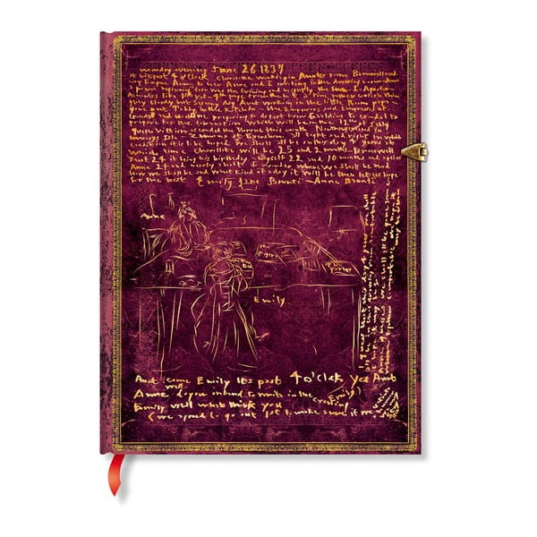 Nelinkovaný zápisník s tvrdou väzbou Paperblanks The Bronte Sisters, 18 x 23 cm