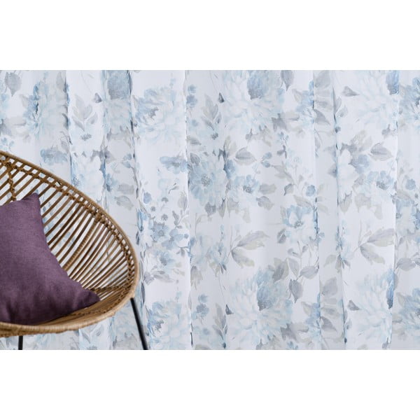 Bielo-modrá záclona 300x260 cm Elsa - Mendola Fabrics-image-2
