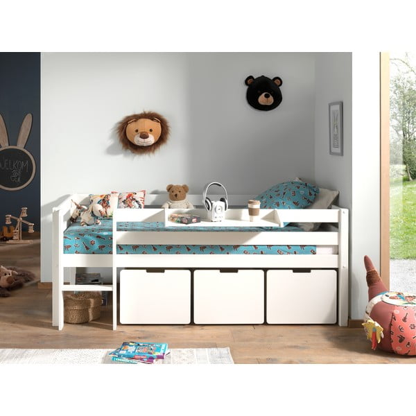 Biele zásuvky pod detskú posteľ 3 ks Pino – Vipack-image-3