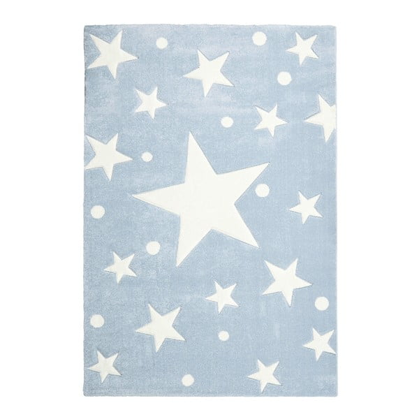 Modrý detský koberec Happy Rugs Star Constellation, 80 x 150 cm
