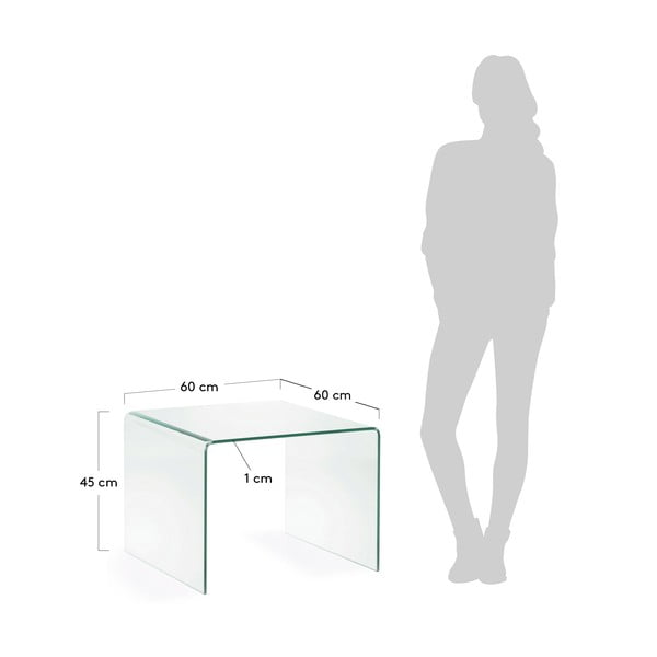 Sklenený odkladací stolík 60x60 cm Burano – Kave Home-image-3