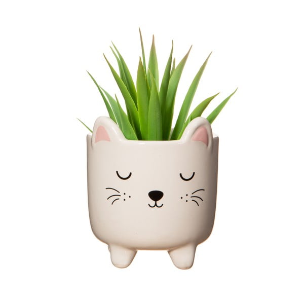 Kamenný kvetináč ø 7,5 cm Cat – Sass & Belle-image-1