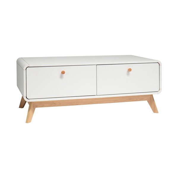 Biely TV stolík 100x40 cm Cassie - Støraa-image-2