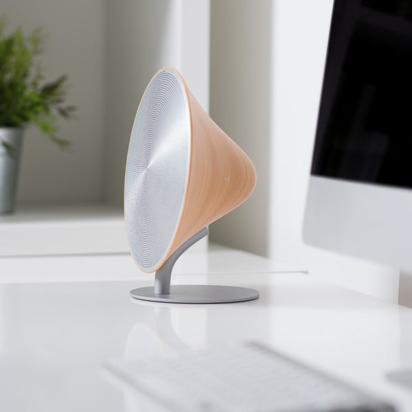 Hnedo-sivý veľký bluetooth reproduktor Gingko Halo-image-1