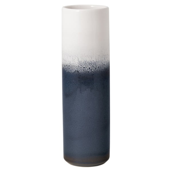 Modro-biela kameninová váza Villeroy & Boch Like Lave, výška 25 cm