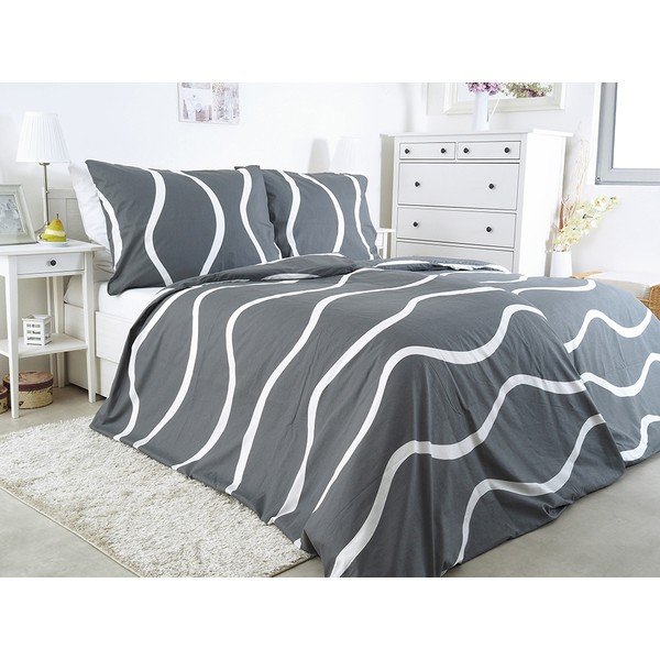 Sivé krepové obliečky na jednolôžko 140x200 cm Top Class – B.E.S.-image-1