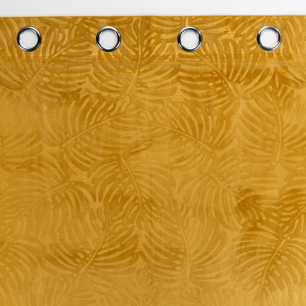Žltý zamatový záves 140x240 cm Analia – douceur d'intérieur-image-2