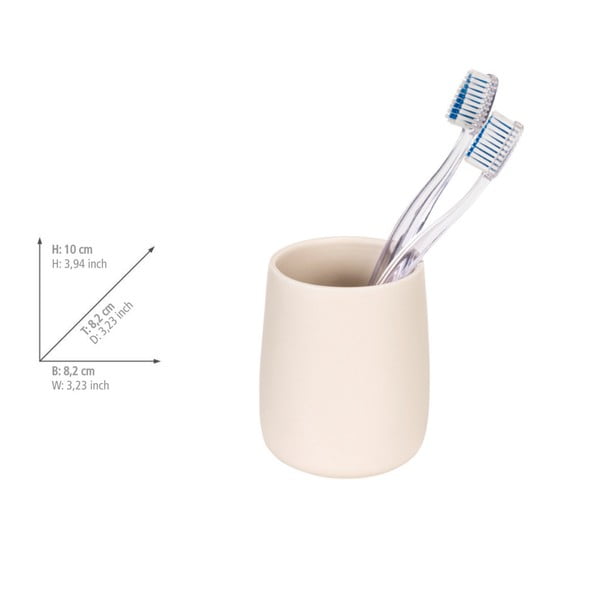 Krémový keramický kelímok na zubné kefky Margo – Allstar-image-1