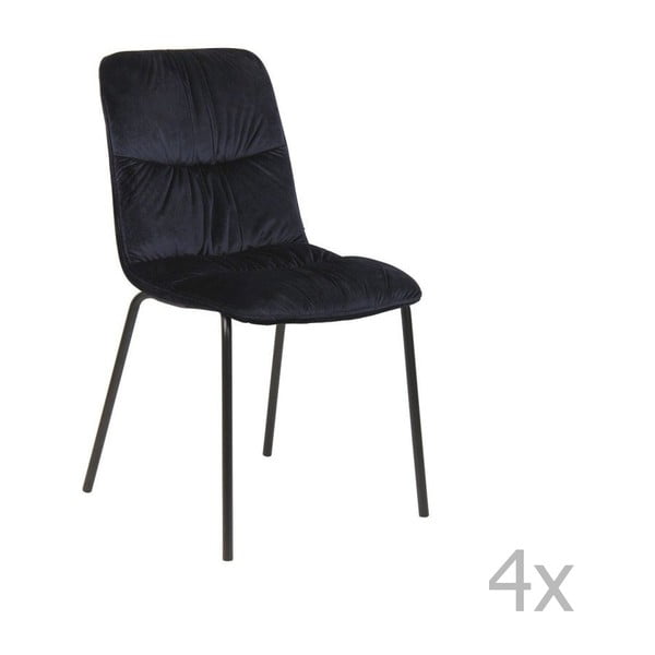 Sada 4 modrých jedálenských stoličiek Design Twist Cerlak