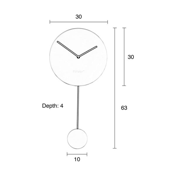 Biele nástenné hodiny Zuiver-image-1