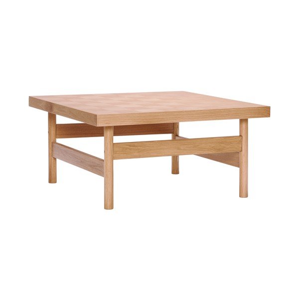 Konferenčný stolík s doskou v dubovom dekore v prírodnej farbe 82x82 cm Skak – Hübsch