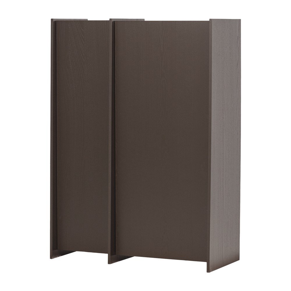 E-shop Tmavohnedá skrinka v dekore jaseňa 102x140x44 cm Brock – WOOOD