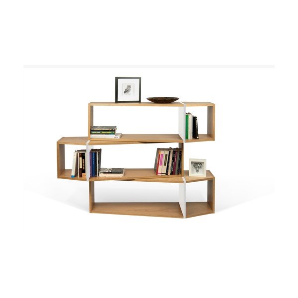 Hnedo-biela polica TemaHome One, 120 × 35 cm-image-3