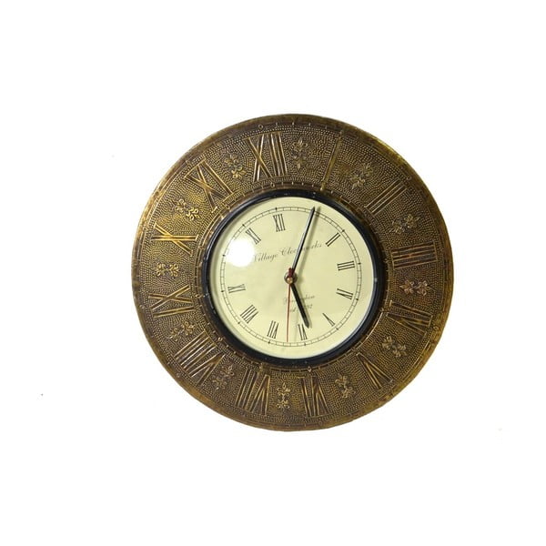 Nástenné hodiny z tepaného kovu Tripura, 29 cm