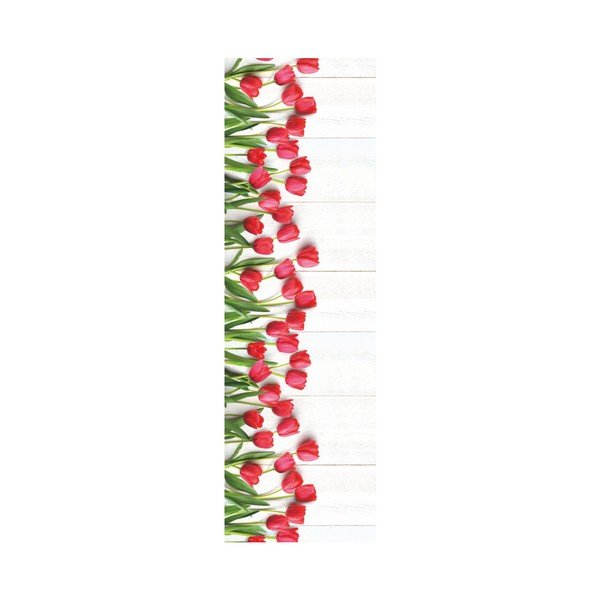 Vysokoodolný behúň Webtappeti Tulipani, 58 × 240 cm-image-1