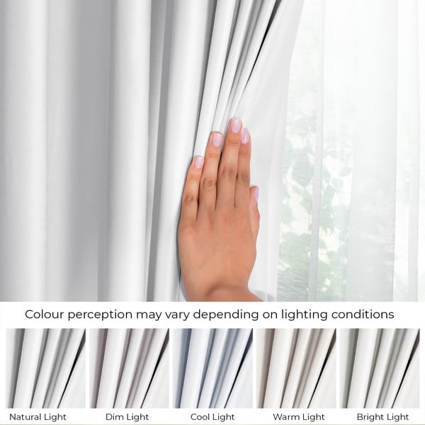 Biely zamatový dimout záves 140x270 cm Eyelets – Restilo-image-4