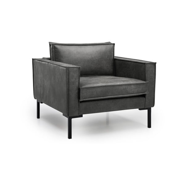 Tmavosivé kreslo z imitácie kože Rate - Scandic