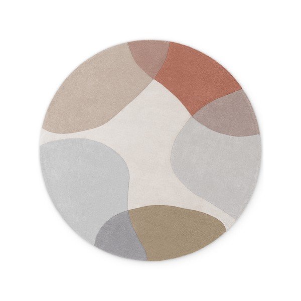 Béžový ručne tkaný vlnený okrúhly koberec ø 200 cm Hackney Clarissa – Ted Baker