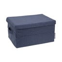 Modrý látkový úložný box s vekom 35x26x19 cm Soft Storage – Bigso