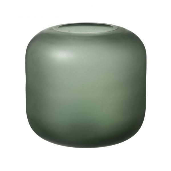 Zelená sklenená váza Blomus Bright, výška 17 cm