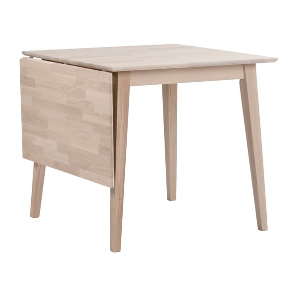 Matne lakovaný sklápací dubový jedálenský stôl Rowico Mimi, 80 x 80 cm