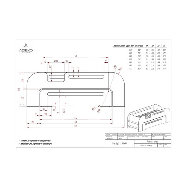 Detská posteľ s výsuvným lôžkom v prírodnej farbe 80x200 cm AIKO – Adeko-image-4