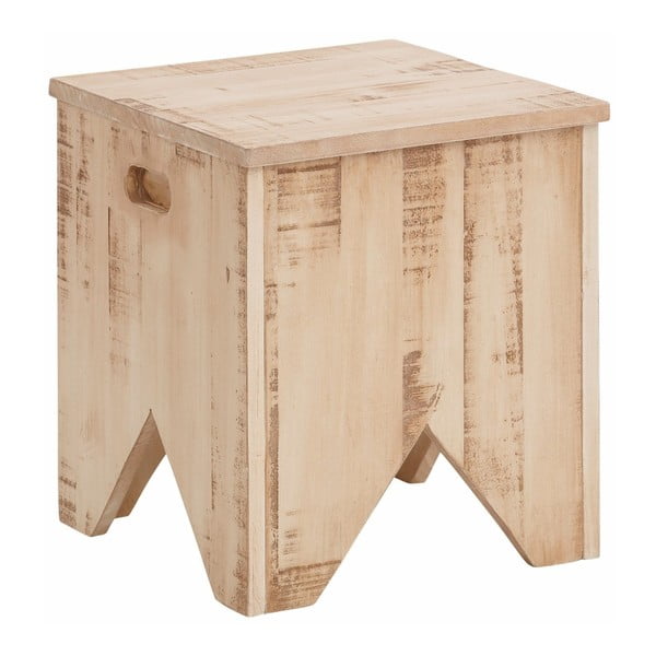 Krémová úložná truhlica z masívneho borovicového dreva Støraa Marilyn