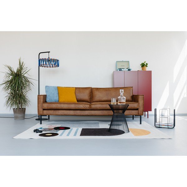 Hnedá pohovka z imitácie kože 216 cm Rate - Scandic-image-4