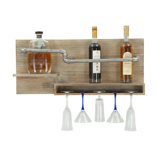 Nástenný držiak na fľašky a poháre Mauro Ferretti Pipe Bar, 30 × 70 cm