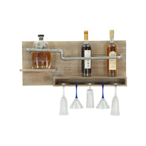 Nástenný držiak na fľašky a poháre Mauro Ferretti Pipe Bar, 30 × 70 cm