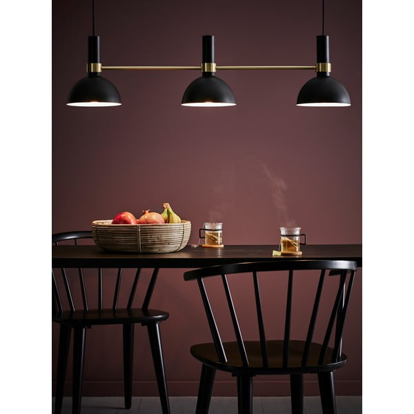 Čierne trojité stropné svietidlo Markslöjd Larry Black Gold-image-1