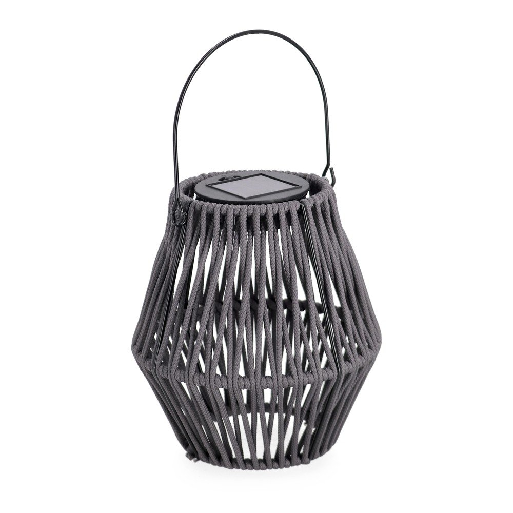 E-shop Sivý LED lampáš so solárnym panelom (výška 17 cm) Juny – Yes Everyday