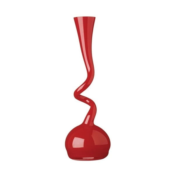 Sklenená váza Swing 20 cm, červená