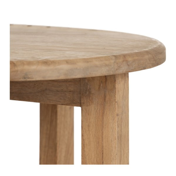 Okrúhly odkladací stolík z masívu mindi ø 40 cm Dala – Ixia-image-3