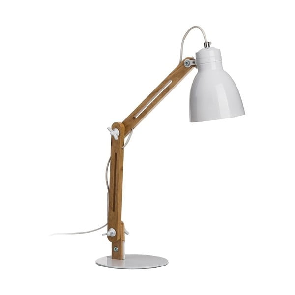 Biela stolová lampa Ixia Bibiana