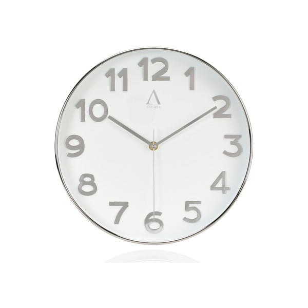 Biele nástenné hodiny Andrea House TikTok, 30 cm