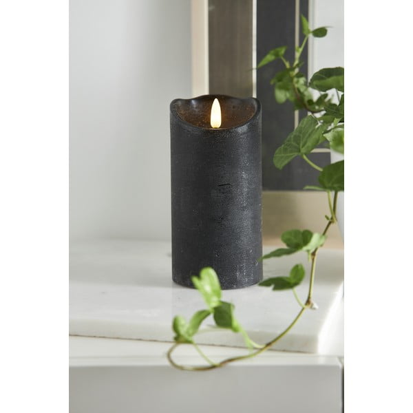 Čierna vosková LED sviečka Star Trading Flamme Rustic, výška 15 cm-image-2