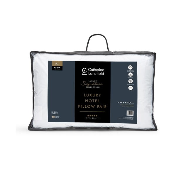 Vankúš 2 ks 48x74 cm Hotel Satin Stripe – Catherine Lansfield-image-4