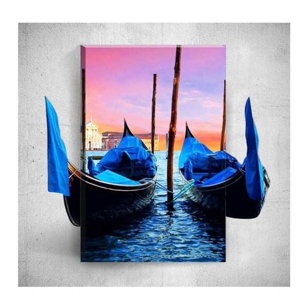 Nástenný 3D obraz Mosticx Venice Boats, 40 × 60 cm