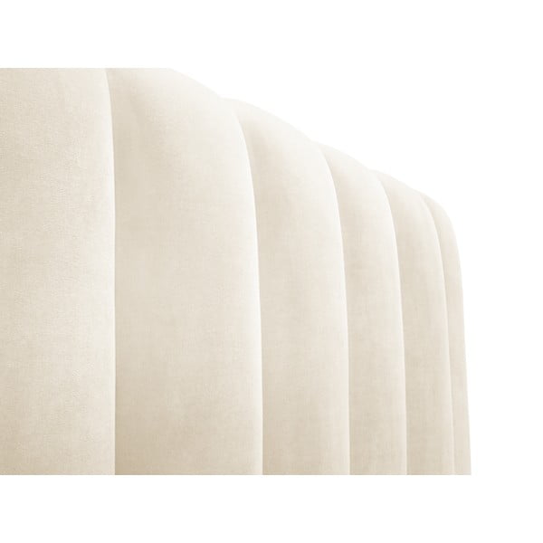 Béžová čalúnená dvojlôžková posteľ s úložným priestorom s roštom 180x200 cm Kelp - Micadoni Home-image-4