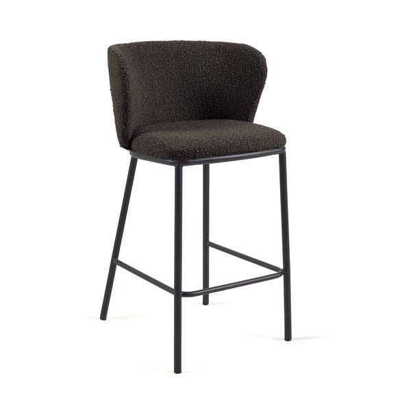 Čierna barová stolička (výška sedadla 65 cm) Ciselia – Kave Home
