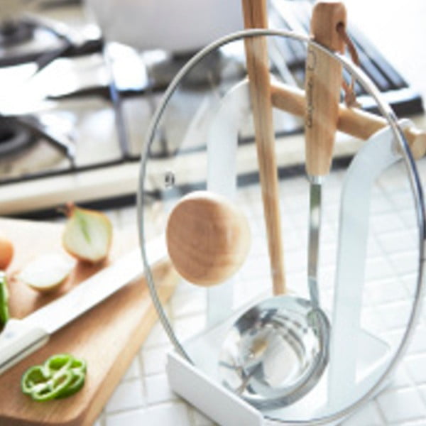 Biely stojan na pokrievku a varešku YAMAZAKI Tosca-image-1