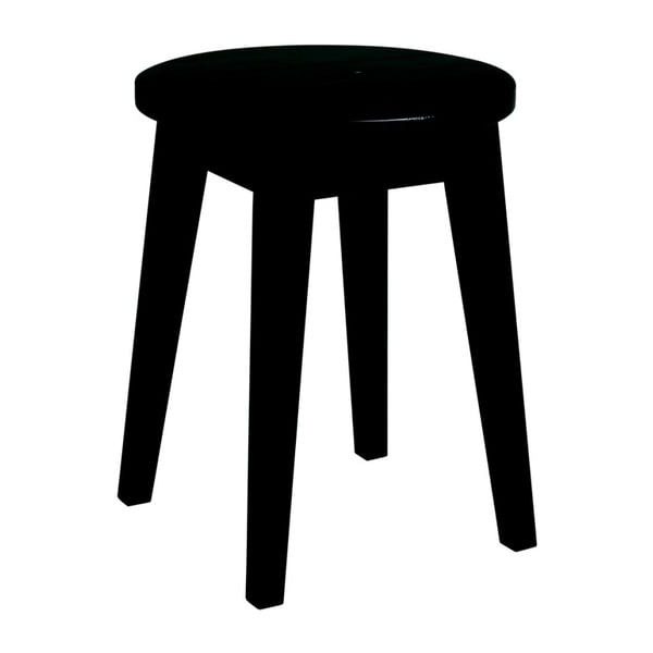Čierna nízka dubová stolička Rowico Frigg