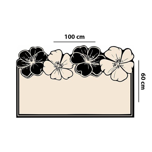 Čierna/krémovobiela kúpeľňová predložka 60x100 cm Morpho – Foutastic-image-3