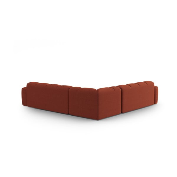 Rohová pohovka v tehlovej farbe Lisa – Micadoni Home-image-4
