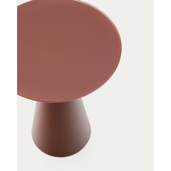 Okrúhly odkladací stolík so sklenenou doskou ø 35 cm Wilshire – Kave Home-image-3